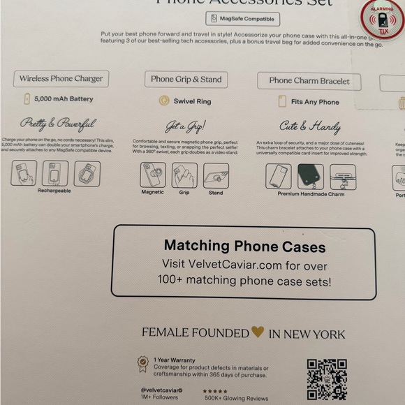 Velvet Caviar Checkered Phone Accessories Set - Brown and White - Picture 3 of 5